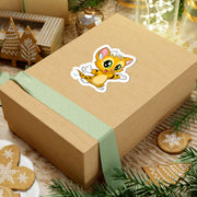 Adorable Cat Kiss-Cut Stickers – Cute Animal Decor for Laptops, Notebooks, Gifts, Craft Projects, Kid's Rooms