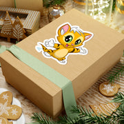 Adorable Cat Kiss-Cut Stickers – Cute Animal Decor for Laptops, Notebooks, Gifts, Craft Projects, Kid's Rooms