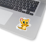 Adorable Cat Kiss-Cut Stickers – Cute Animal Decor for Laptops, Notebooks, Gifts, Craft Projects, Kid's Rooms