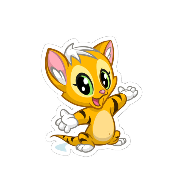 Adorable Cat Kiss-Cut Stickers – Cute Animal Decor for Laptops, Notebooks, Gifts, Craft Projects, Kid's Rooms